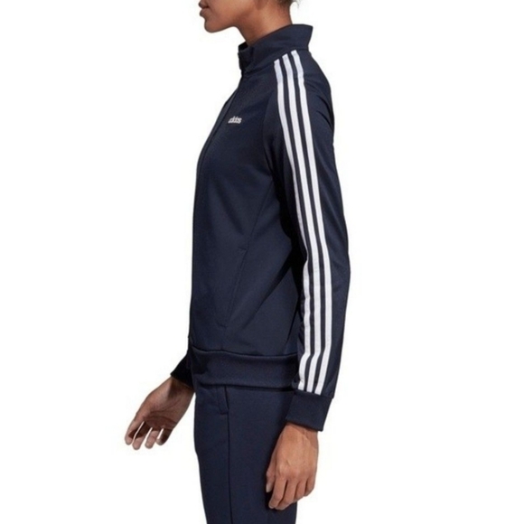 Adidas 3-Stripes Black Tricot Track Jacket XS Zip-Up Athleisure - Picture 5 of 12